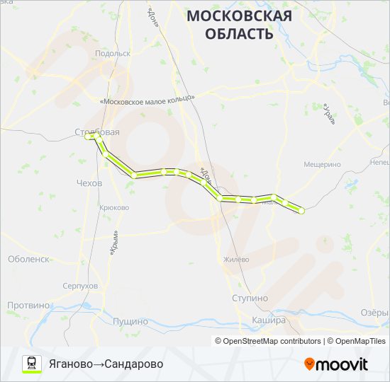 ПАВЕЛЕЦКОЕ НАПРАВЛЕНИЕ Train Line Map