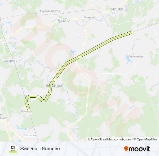 ПАВЕЛЕЦКОЕ НАПРАВЛЕНИЕ Train Line Map