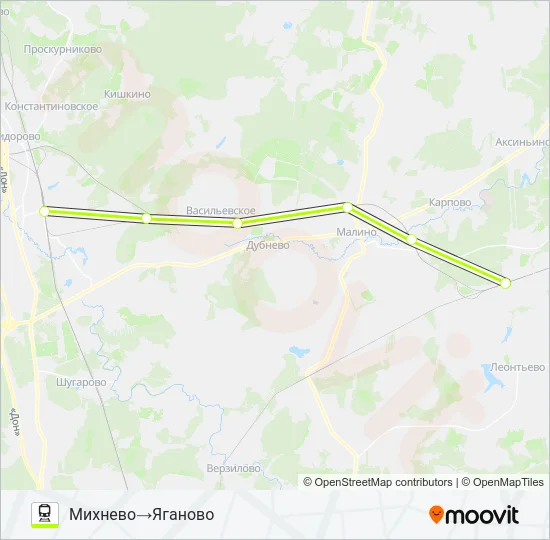 ПАВЕЛЕЦКОЕ НАПРАВЛЕНИЕ Train Line Map