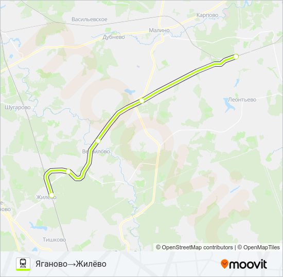 ПАВЕЛЕЦКОЕ НАПРАВЛЕНИЕ Train Line Map
