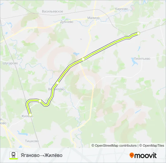 ПАВЕЛЕЦКОЕ НАПРАВЛЕНИЕ Train Line Map