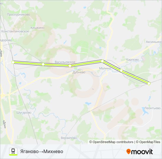 ПАВЕЛЕЦКОЕ НАПРАВЛЕНИЕ Train Line Map