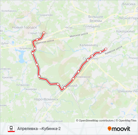 БЕЛОРУССКОЕ НАПРАВЛЕНИЕ Train Line Map