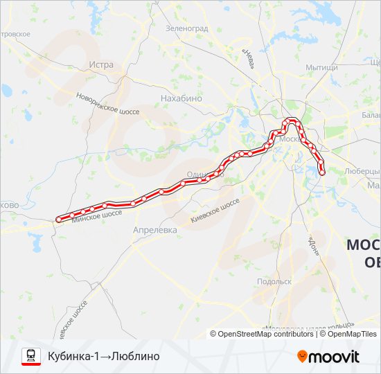 БЕЛОРУССКОЕ НАПРАВЛЕНИЕ Train Line Map