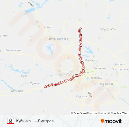 БЕЛОРУССКОЕ НАПРАВЛЕНИЕ Train Line Map
