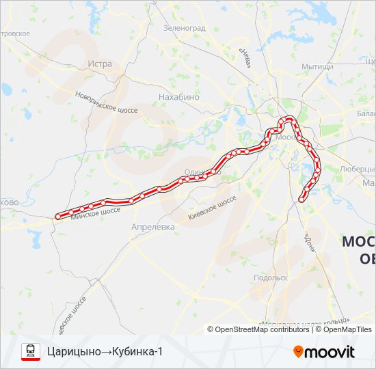 БЕЛОРУССКОЕ НАПРАВЛЕНИЕ Train Line Map