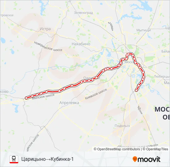 БЕЛОРУССКОЕ НАПРАВЛЕНИЕ Train Line Map