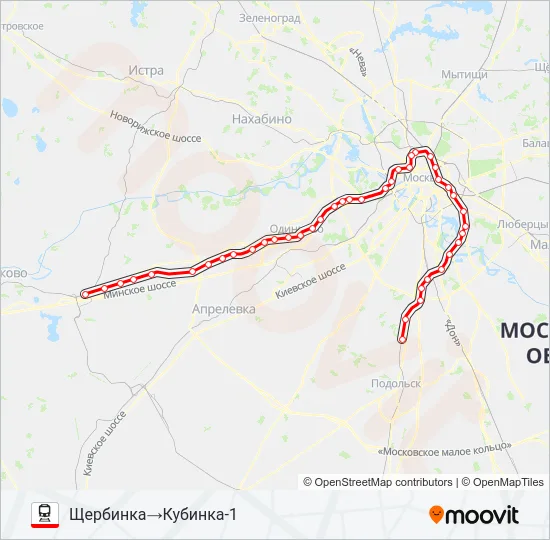 БЕЛОРУССКОЕ НАПРАВЛЕНИЕ Train Line Map