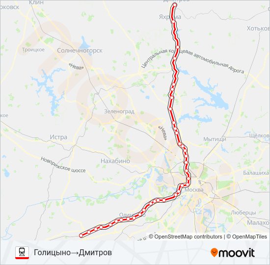 БЕЛОРУССКОЕ НАПРАВЛЕНИЕ Train Line Map