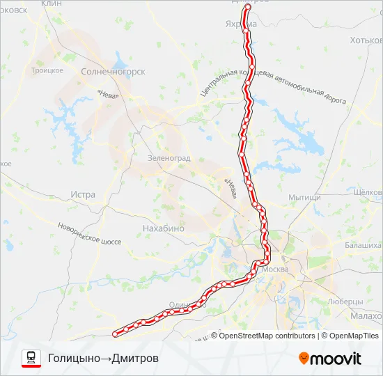 БЕЛОРУССКОЕ НАПРАВЛЕНИЕ Train Line Map