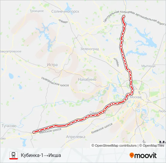 БЕЛОРУССКОЕ НАПРАВЛЕНИЕ Train Line Map