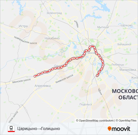 БЕЛОРУССКОЕ НАПРАВЛЕНИЕ Train Line Map