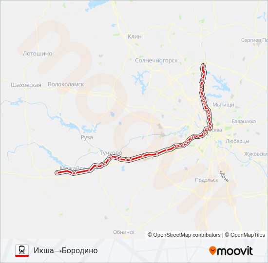 БЕЛОРУССКОЕ НАПРАВЛЕНИЕ Train Line Map