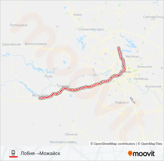 БЕЛОРУССКОЕ НАПРАВЛЕНИЕ Train Line Map