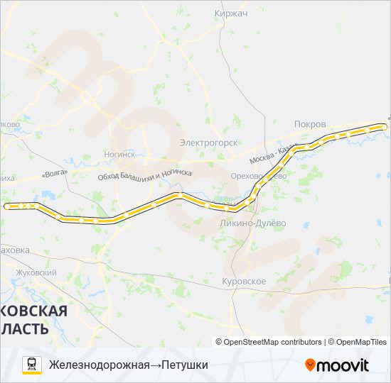 ГОРЬКОВСКОЕ НАПРАВЛЕНИЕ Train Line Map