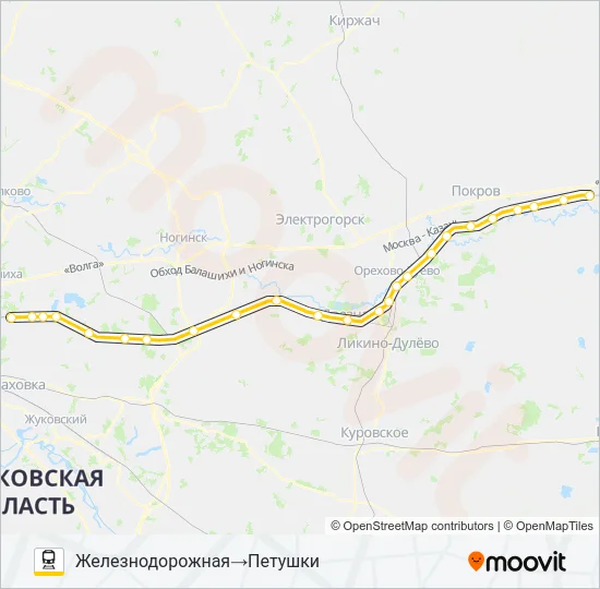 ГОРЬКОВСКОЕ НАПРАВЛЕНИЕ Train Line Map
