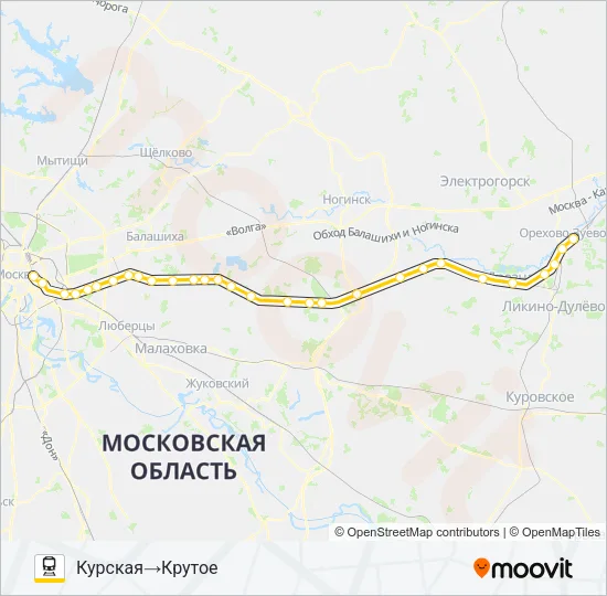 ГОРЬКОВСКОЕ НАПРАВЛЕНИЕ Train Line Map