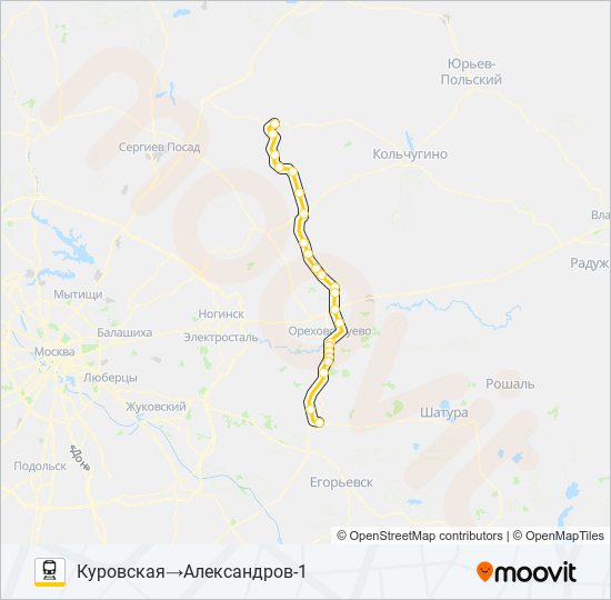 ГОРЬКОВСКОЕ НАПРАВЛЕНИЕ train Line Map
