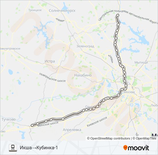 САВЕЛОВСКОЕ НАПРАВЛЕНИЕ Train Line Map