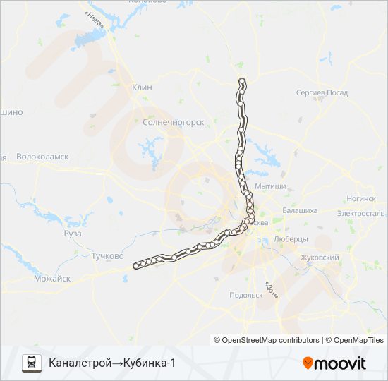 САВЕЛОВСКОЕ НАПРАВЛЕНИЕ Train Line Map