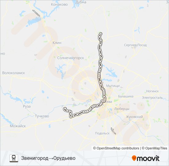 САВЕЛОВСКОЕ НАПРАВЛЕНИЕ Train Line Map