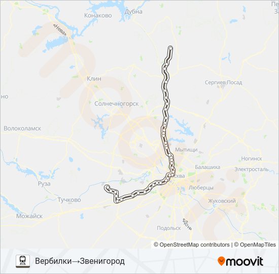 САВЕЛОВСКОЕ НАПРАВЛЕНИЕ Train Line Map