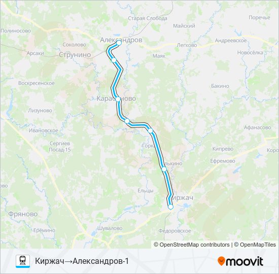 ЯРОСЛАВСКОЕ НАПРАВЛЕНИЕ train Line Map
