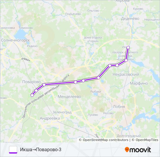 Поезд ЛЕНИНГРАДСКОЕ НАПРАВЛЕНИЕ: карта маршрута