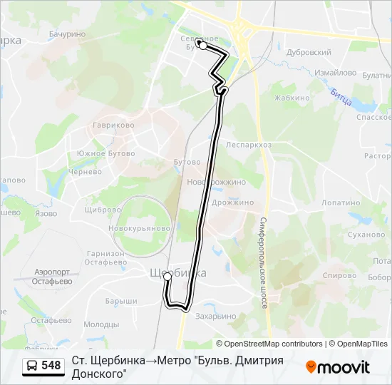 548 Bus Line Map