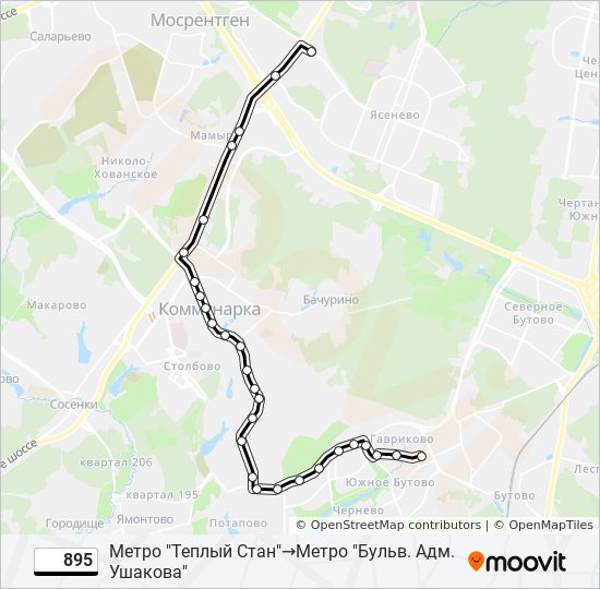 895 автобус карта