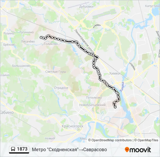 1873 Bus Line Map