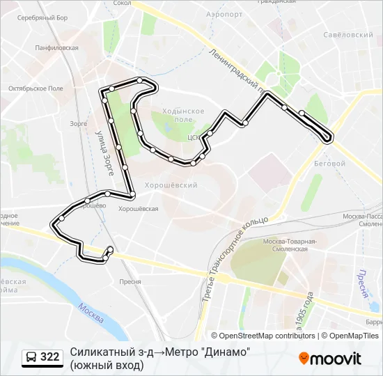 322 Bus Line Map
