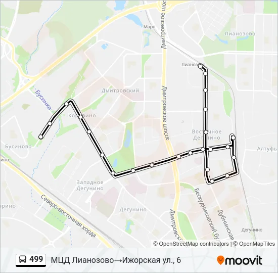 499 Bus Line Map