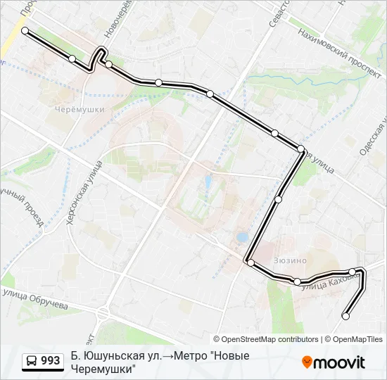 993 Bus Line Map