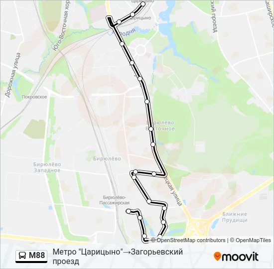 М88 Bus Line Map