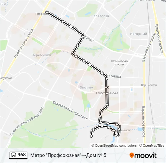 968 Bus Line Map