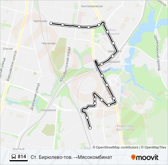 Автобус 814: карта маршрута