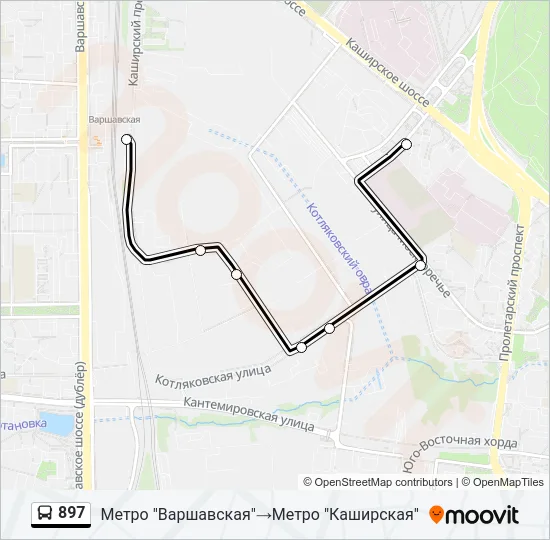 897 Bus Line Map