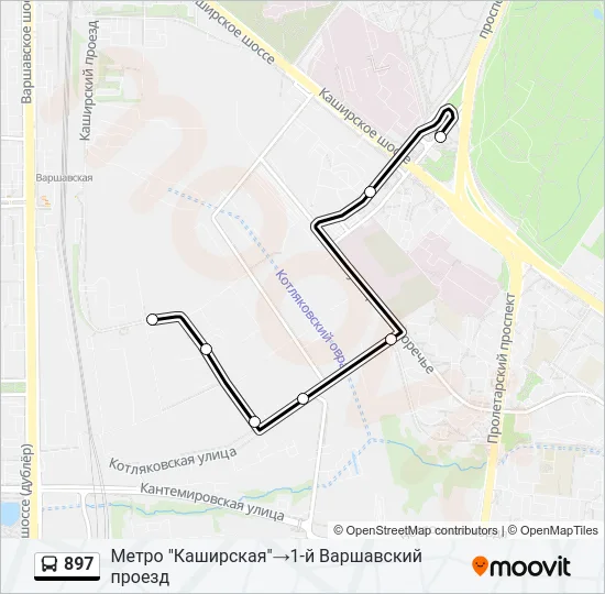 897 Bus Line Map
