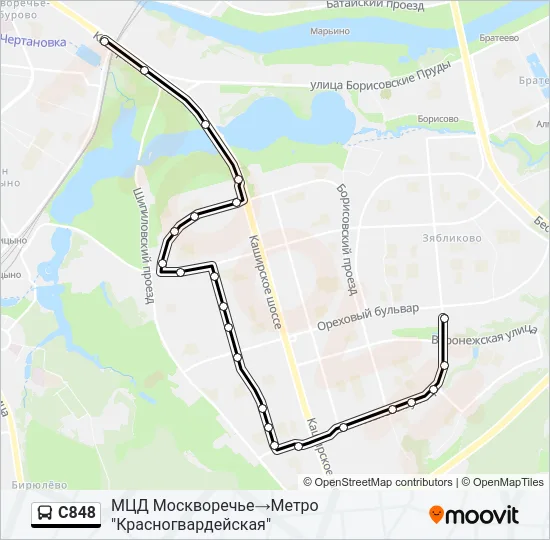 С848 Bus Line Map