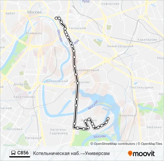 С856 Bus Line Map