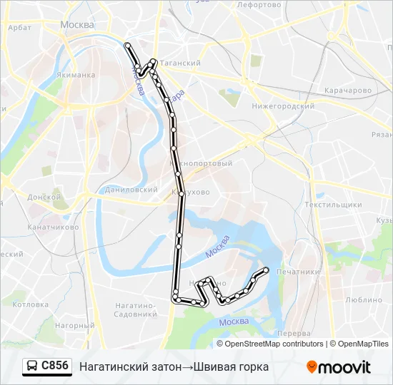 С856 Bus Line Map
