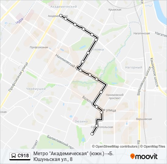 С918 bus Line Map