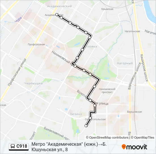 С918 Bus Line Map