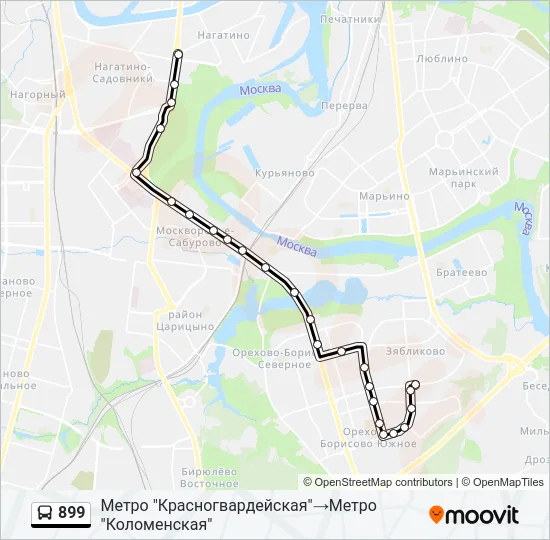 899 Bus Line Map