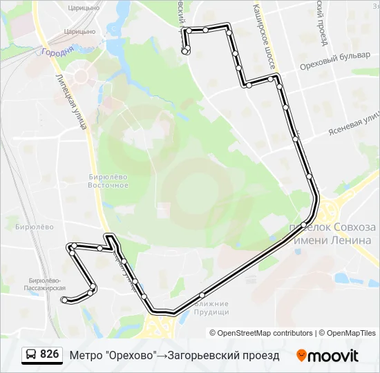 826 Bus Line Map