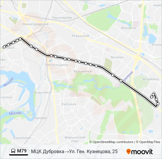 М79 Bus Line Map
