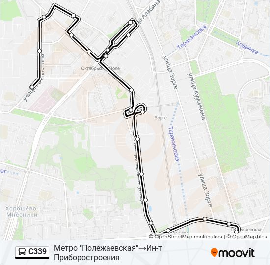 С339 bus Line Map