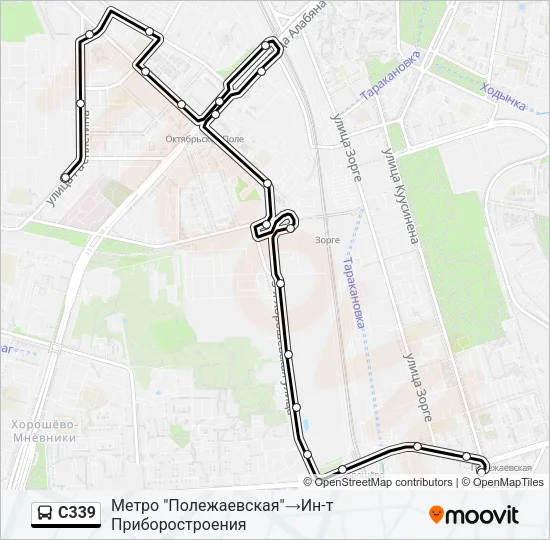С339 Bus Line Map