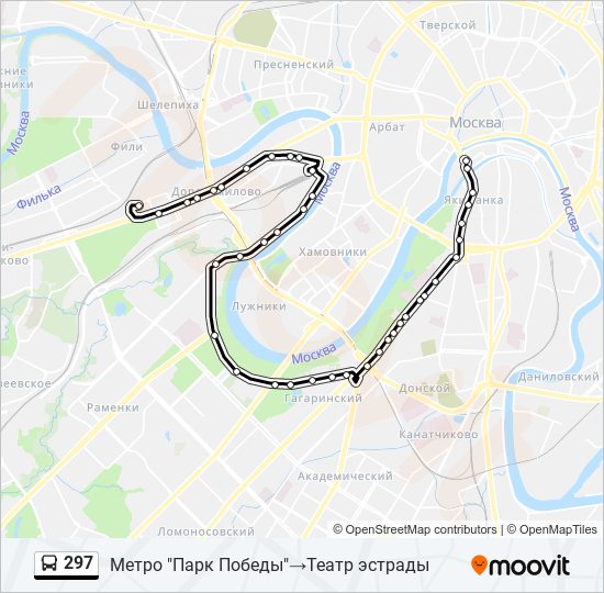 297 bus Line Map